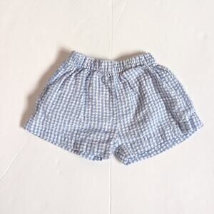 Blanke Boutique Boys Blue Gingham Shorts Baby 12m
